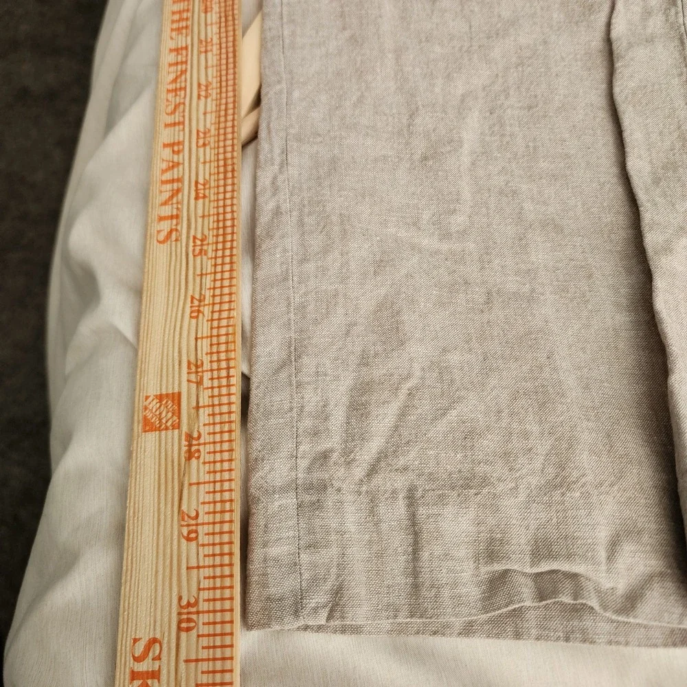 Perry Ellis Linen Blend Pants Mens 34x30 Beige Excellent Breathable Trousers